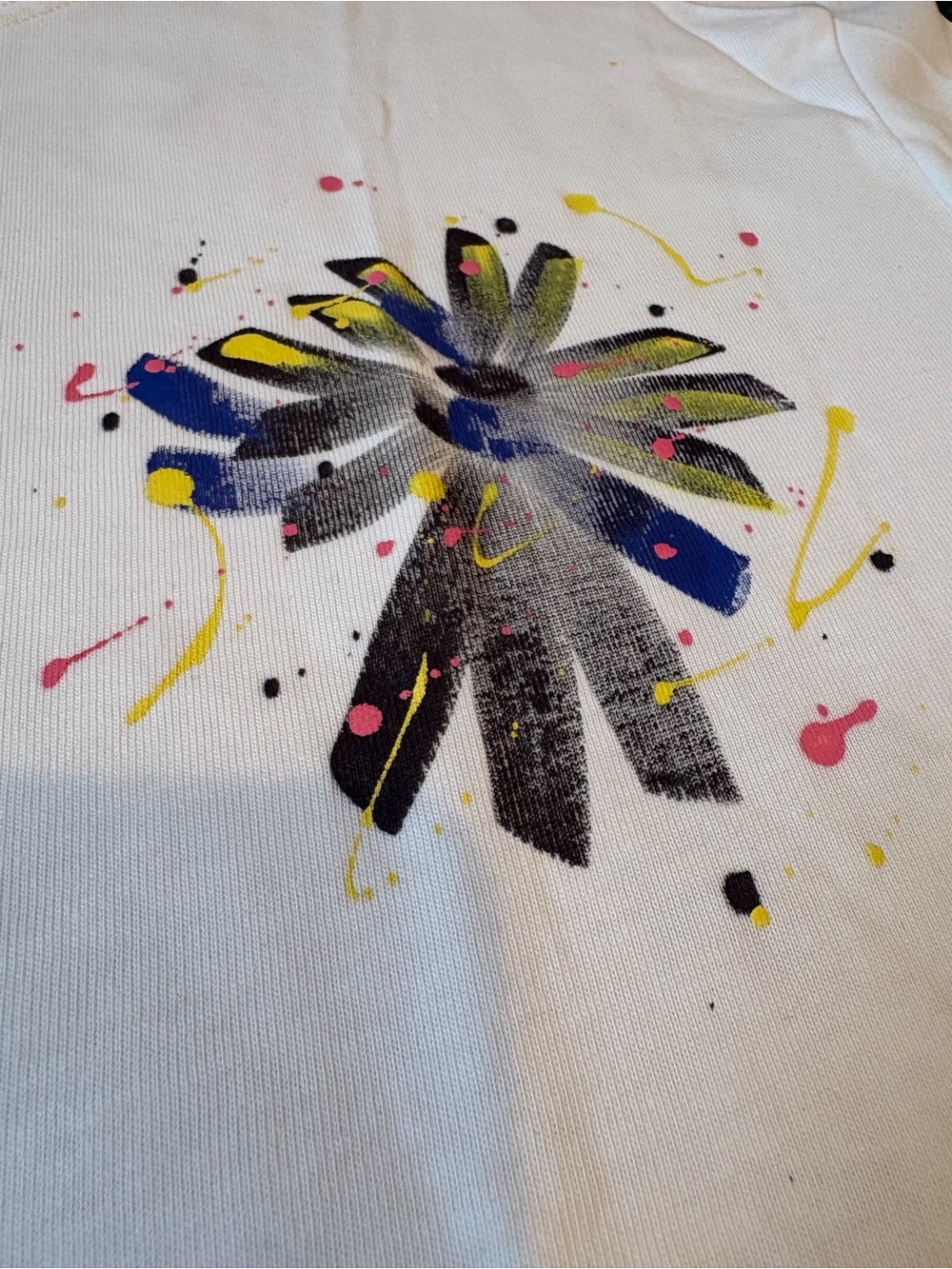 Chrome Hearts White Short-Sleeve Tee with Multicolor Floral Burst - Picture 2 of 11